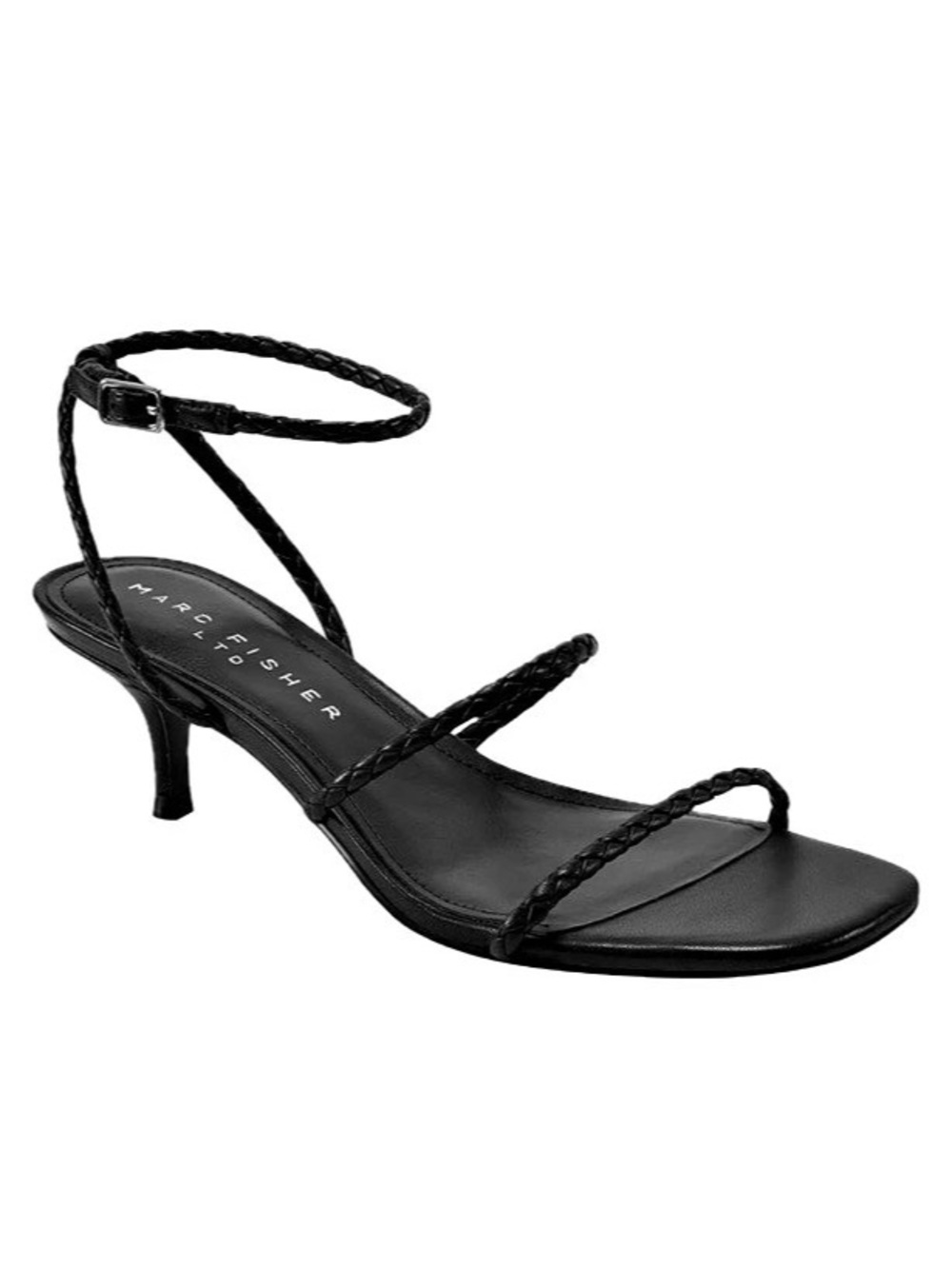 Marc Fisher Beelay Ankle Strap Dress Sandal Black Size 9